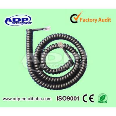 Spiral Cable Retracted /Telephone Coiled Cable 4p4c/2p4c/6p4c