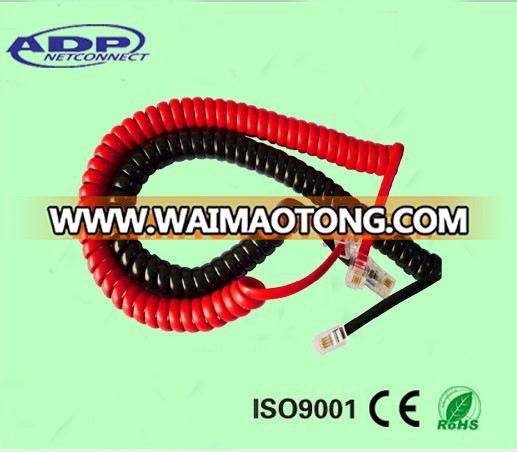 ADP Rohs Approved Black Telephone Handset Cord with Factory Price